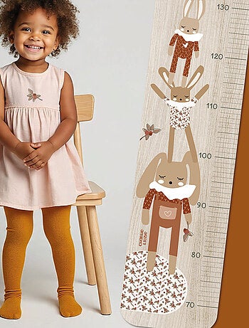 Toise en bois 3 lapins Graou