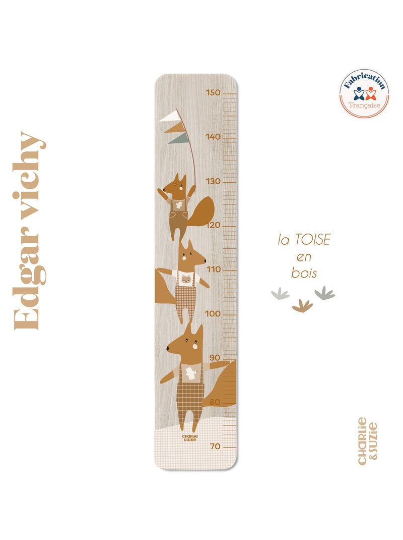 Toise en Bois 3 Renards - Combien Je Mesure Multicolore - Kiabi
