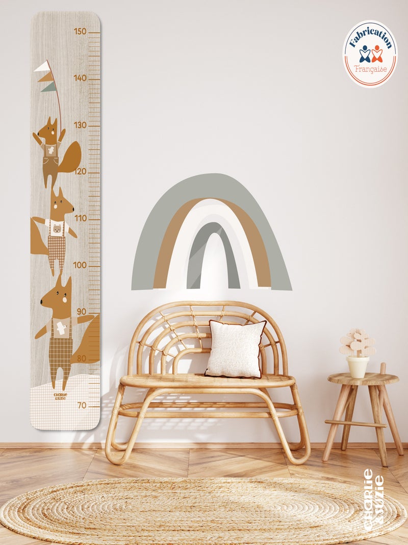 Toise en Bois 3 Renards - Combien Je Mesure Multicolore - Kiabi