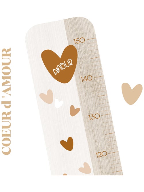 Toise en Bois Amour - Coeur crème - Kiabi