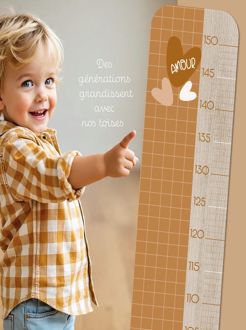 Toise en Bois Carreau Caramel - Coeur - Kiabi