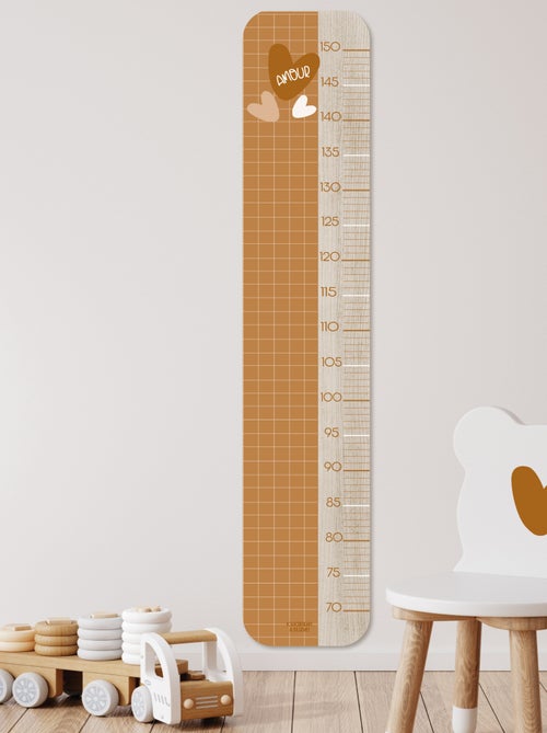 Toise en Bois Carreau Caramel - Coeur - Kiabi