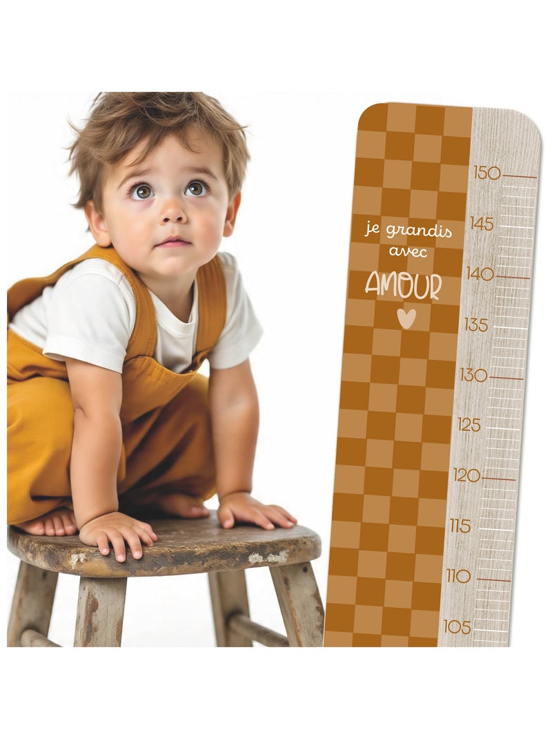 Toise en Bois Damier Multicolore - Kiabi