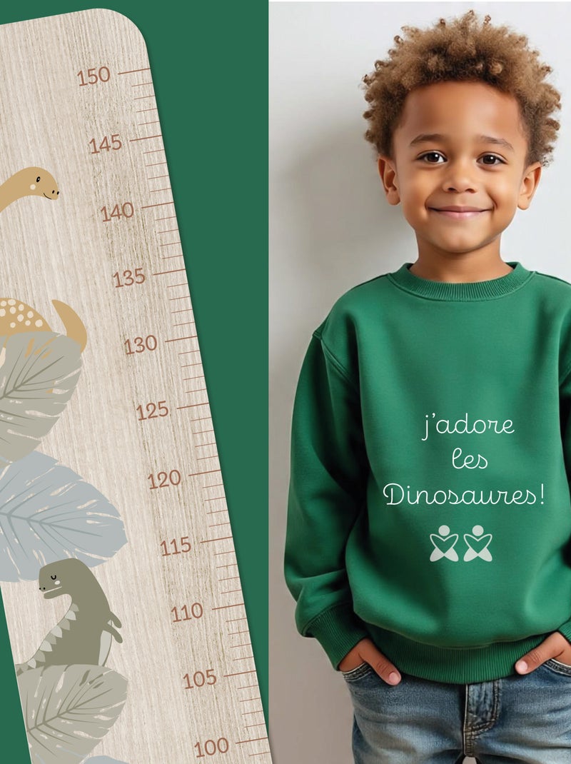 Toise en Bois Dino Grande Feuilles Multicolore - Kiabi