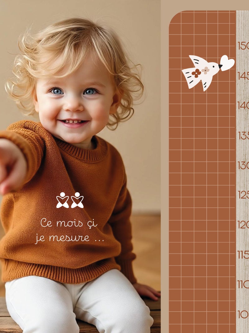 Toise en Bois Emma - Carreau Sienna Multicolore - Kiabi