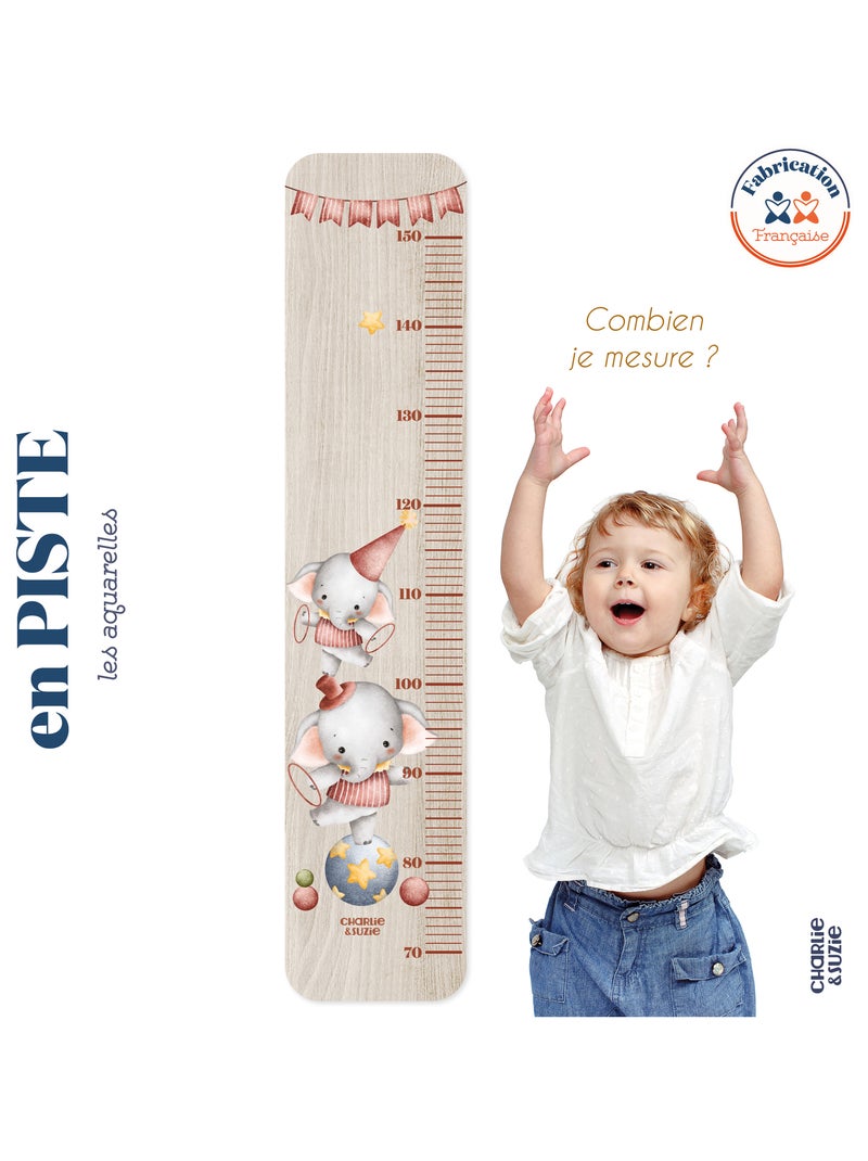 Toise en bois En Piste Éléphant Multicolore - Kiabi