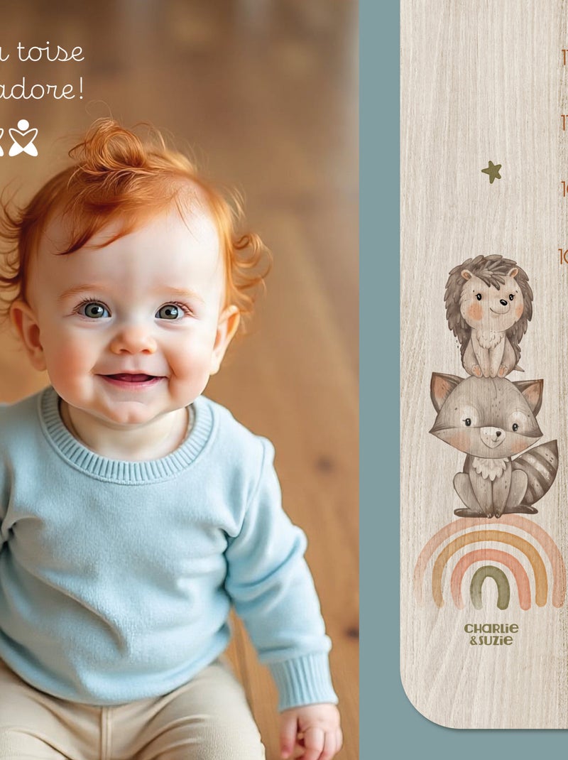 Toise en Bois Forêt Raton & Hérisson Multicolore - Kiabi