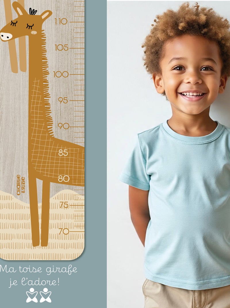 Toise en Bois girafes Isidore Caramel Multicolore - Kiabi