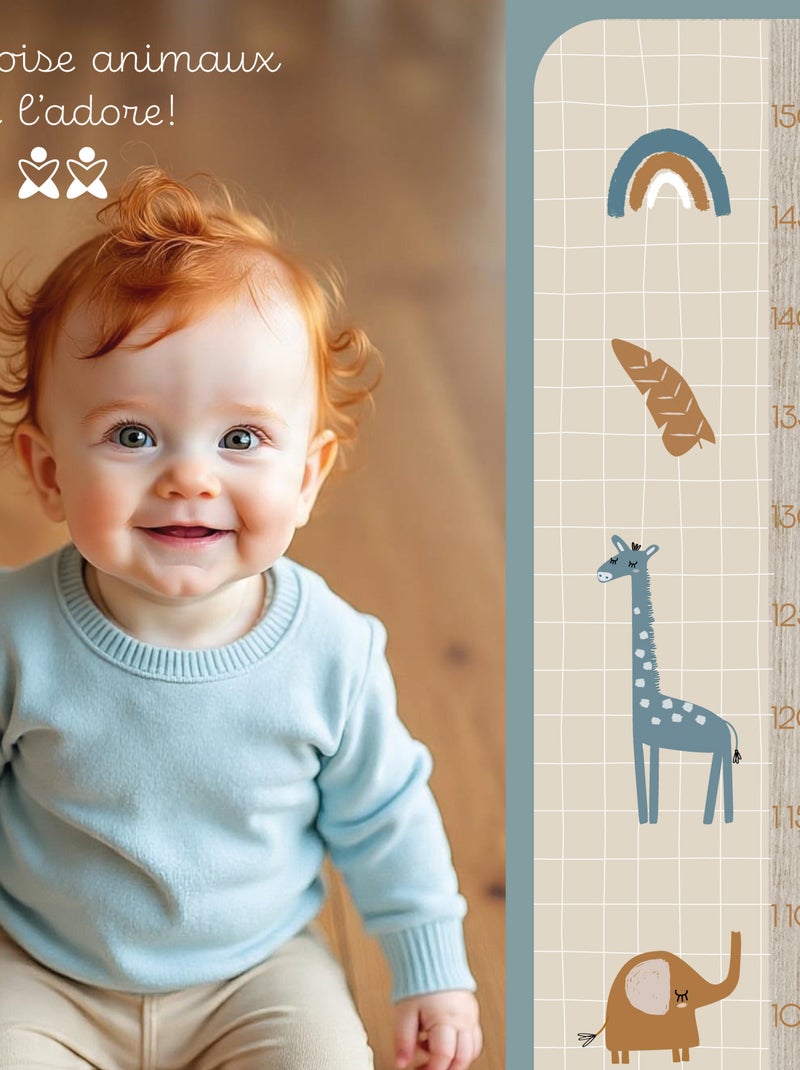 Toise en Bois Isidore Animaux Vichy Multicolore - Kiabi