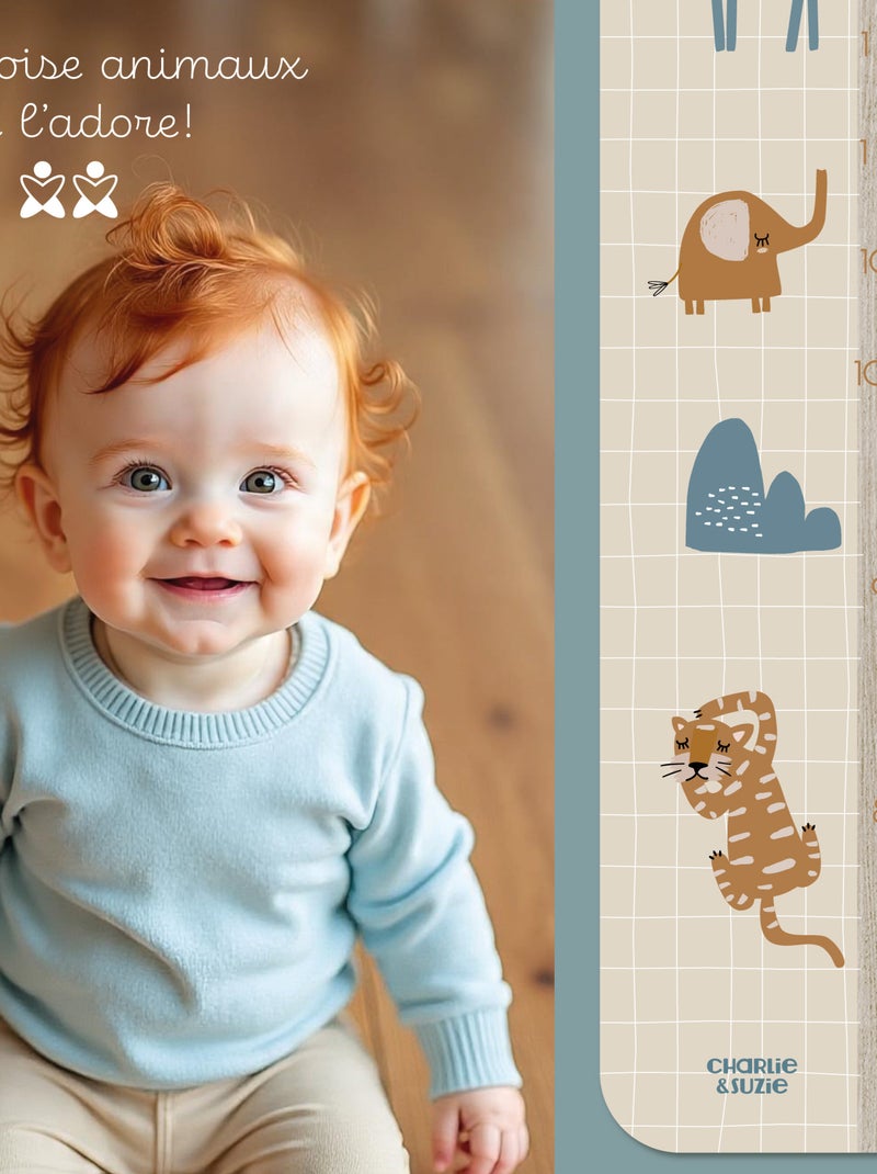 Toise en Bois Isidore Animaux Vichy Multicolore - Kiabi