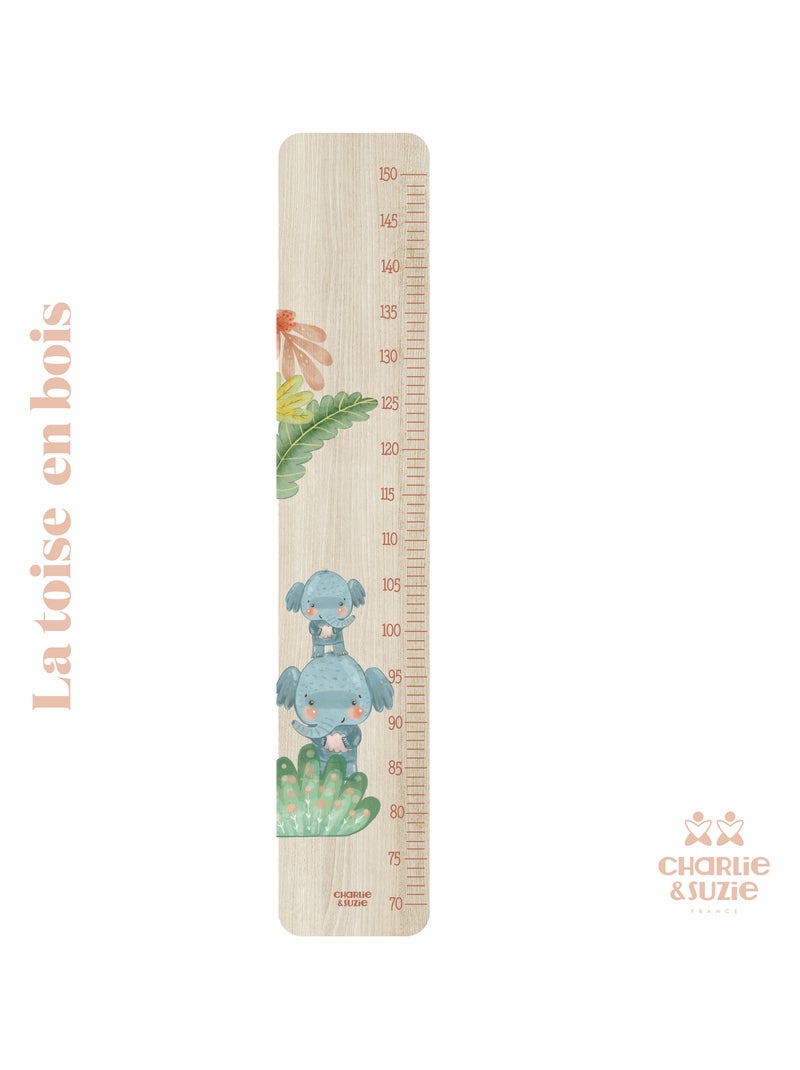 Toise en Bois Jungle Éléphanteau Multicolore - Kiabi