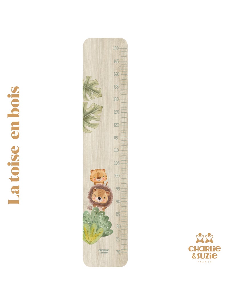 Toise en Bois Jungle Lion Multicolore - Kiabi