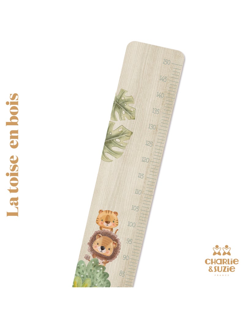 Toise en Bois Jungle Lion Multicolore - Kiabi