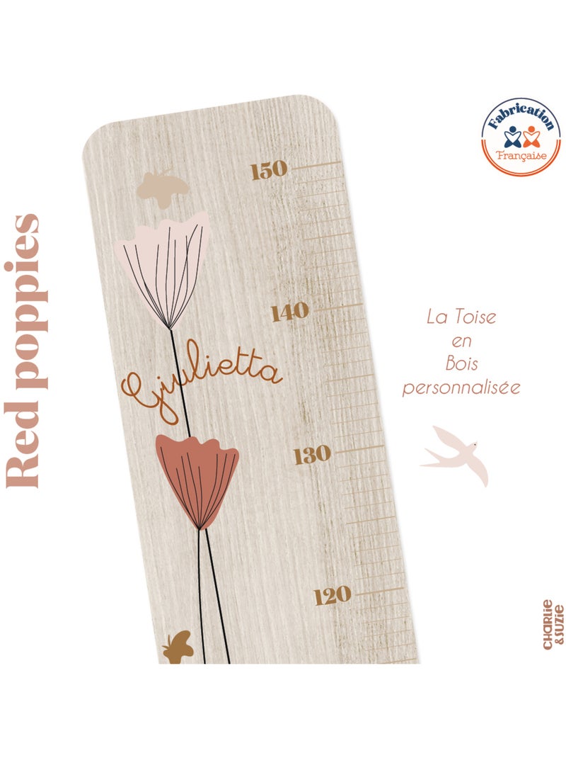 Toise en bois Lapin Blanc Red Poppies Multicolore - Kiabi