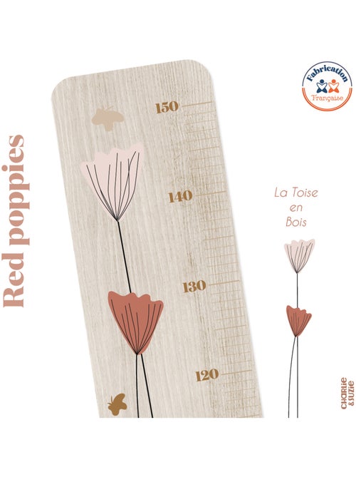 Toise en bois Lapin Blanc Red Poppies - Kiabi
