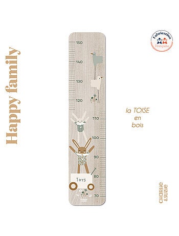 Toise en Bois Lapin doudou sauge