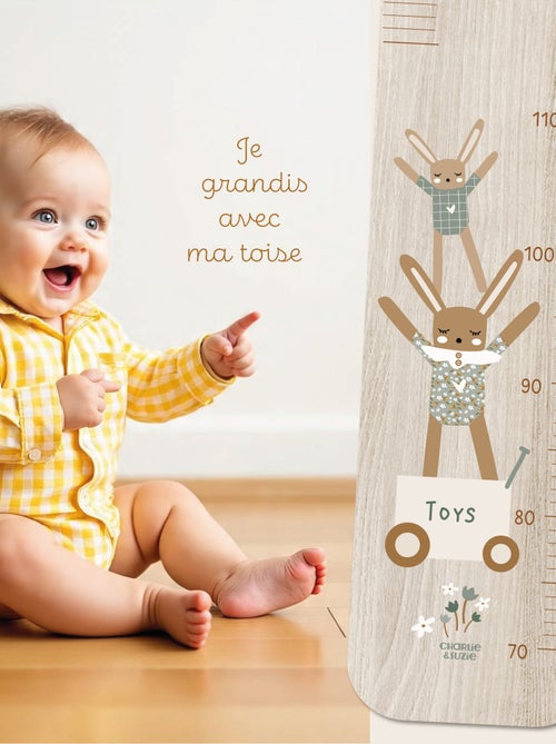 Toise en Bois Lapin doudou sauge - Kiabi