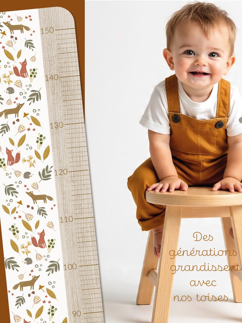 Toise en Bois Léon - Motif Des Bois Multicolore - Kiabi