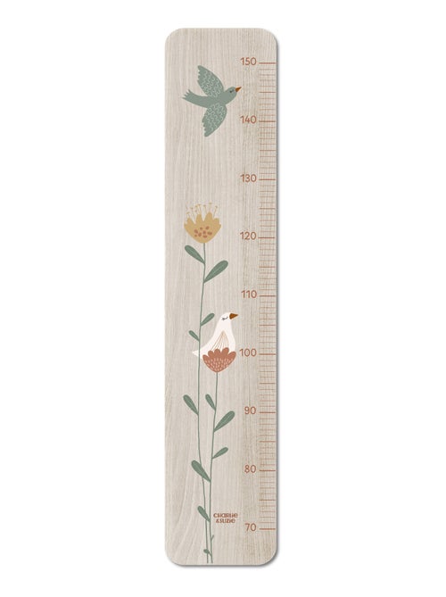Toise en Bois Lili-Rose Grandes Fleurs - Kiabi