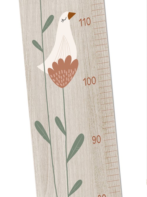 Toise en Bois Lili-Rose Grandes Fleurs - Kiabi