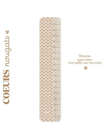Toise en Bois Petit cœur Nougat