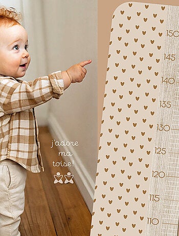 Toise en Bois Petit cœur Nougat