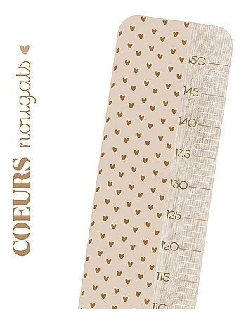 Toise en Bois Petit cœur Nougat