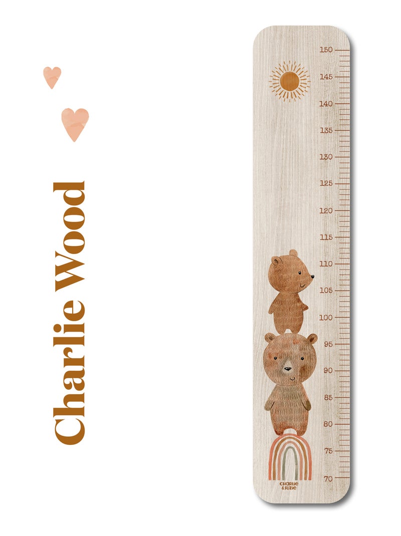 Toise en Bois Petit Ours Multicolore - Kiabi