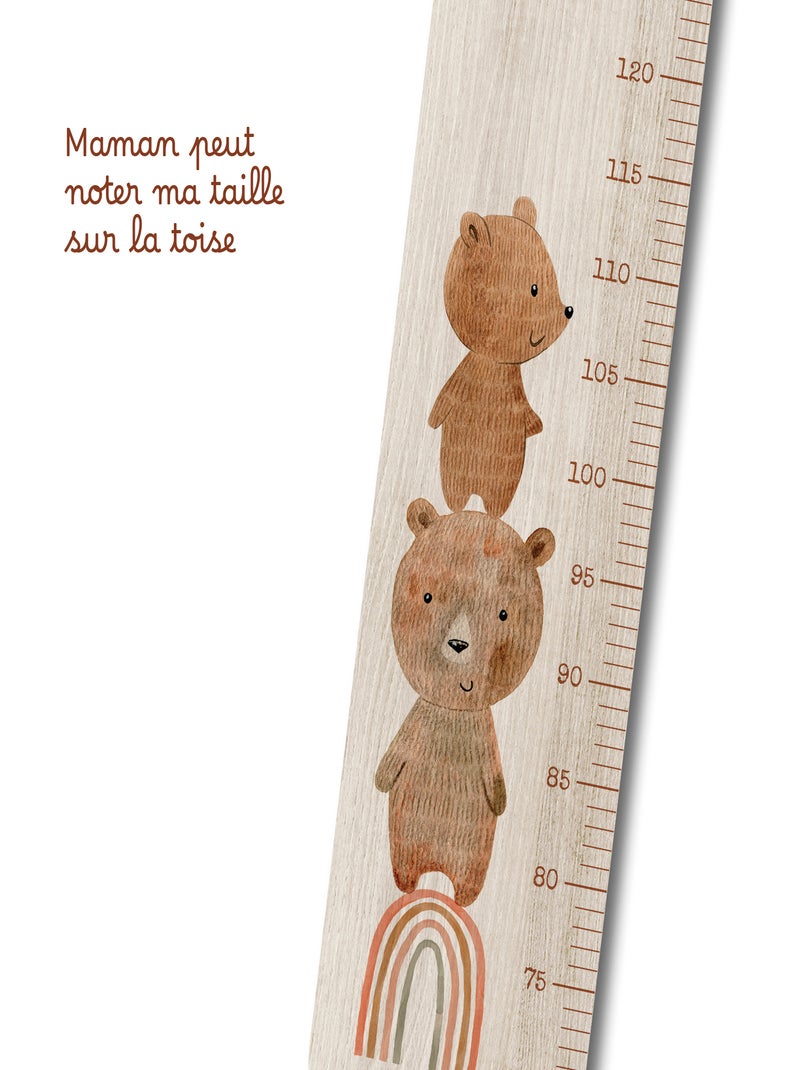 Toise en Bois Petit Ours Multicolore - Kiabi