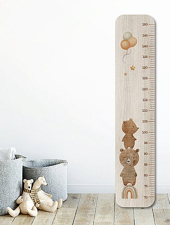 Toise en Bois Petits Ours Et Ballons