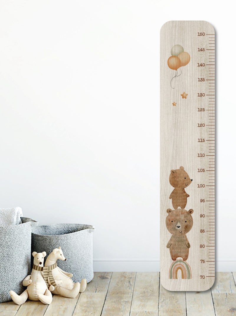 Toise en Bois Petits Ours Et Ballons Multicolore - Kiabi