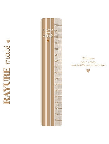 Toise en Bois Rayures Camel