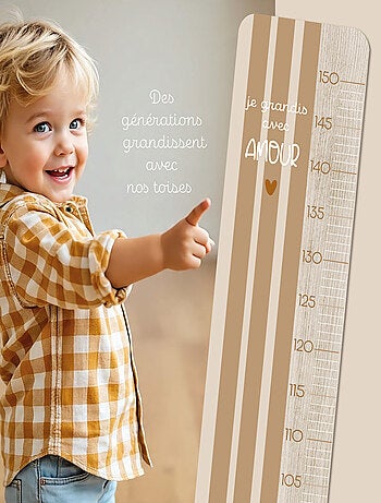 Toise en Bois Rayures Camel