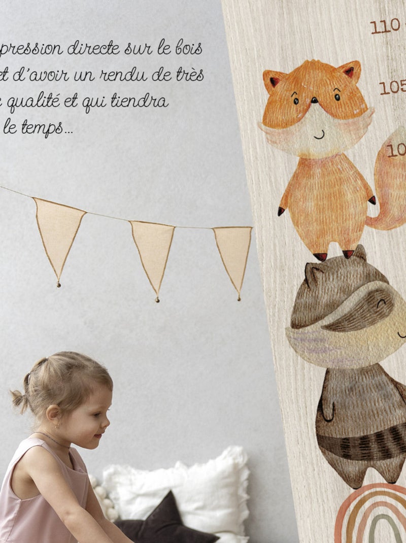 Toise en Bois Renard & Raton Rainbow Multicolore - Kiabi