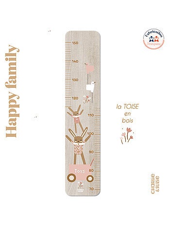 Toise en Bois Toises Lapin Doudou rose
