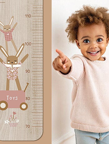 Toise en Bois Toises Lapin Doudou rose