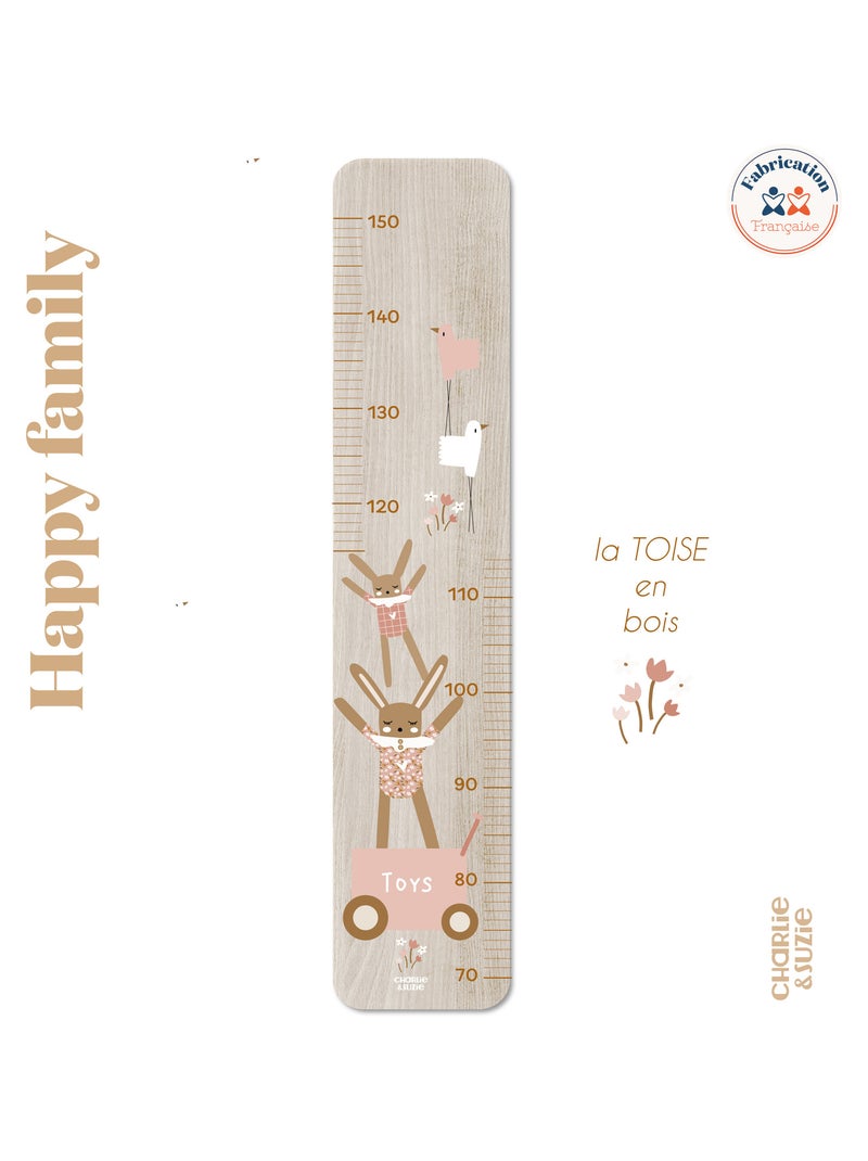 Toise en Bois Toises Lapin Doudou rose Multicolore - Kiabi