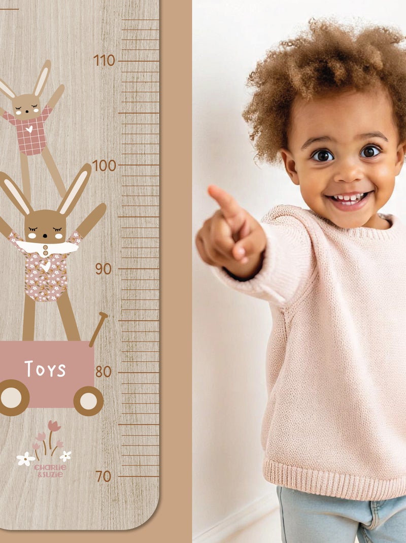 Toise en Bois Toises Lapin Doudou rose Multicolore - Kiabi