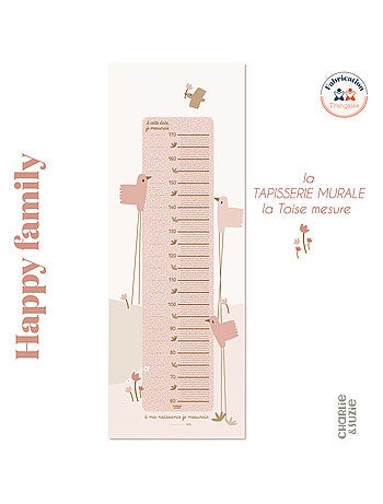 Toise en papier peint à tapisser Bird Vichy - Combien Je Mesure ?