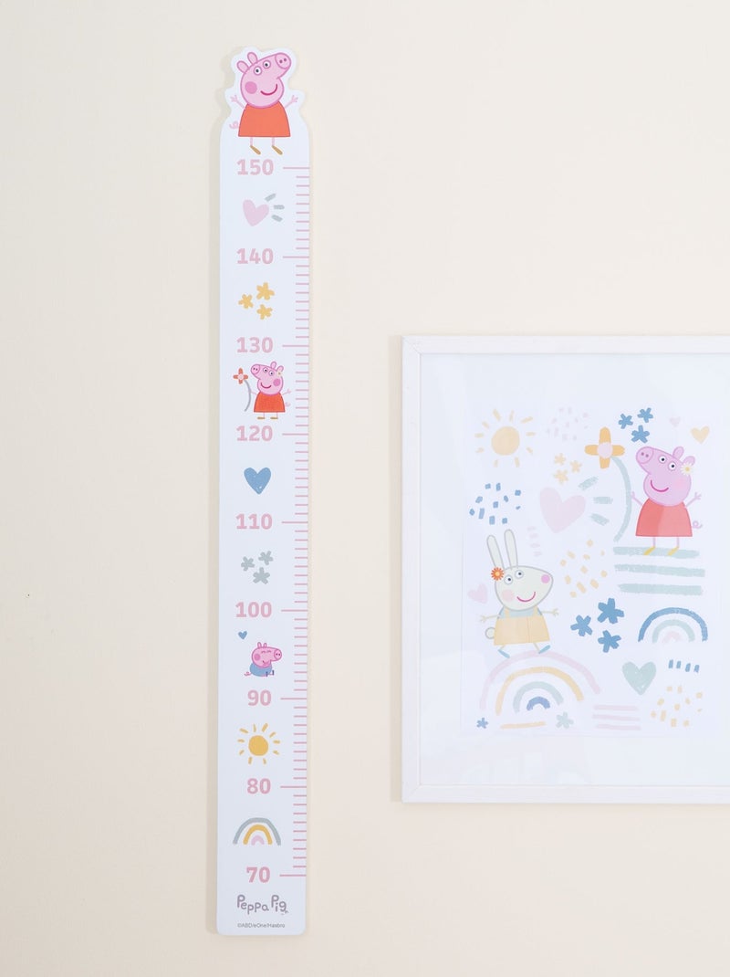 Toise murale en bois 'Peppa Pig' - ROBA Blanc Rose - Kiabi