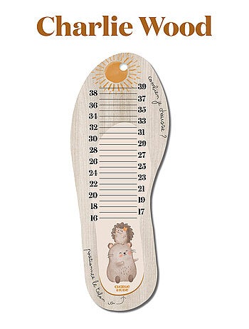 Toise pédimètre en bois hérisson et souris