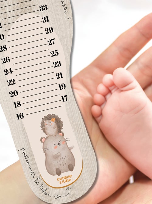 Toise pédimètre en bois hérisson et souris - Kiabi