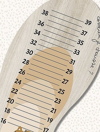 Toise pédimètre en bois Isidore le tigre