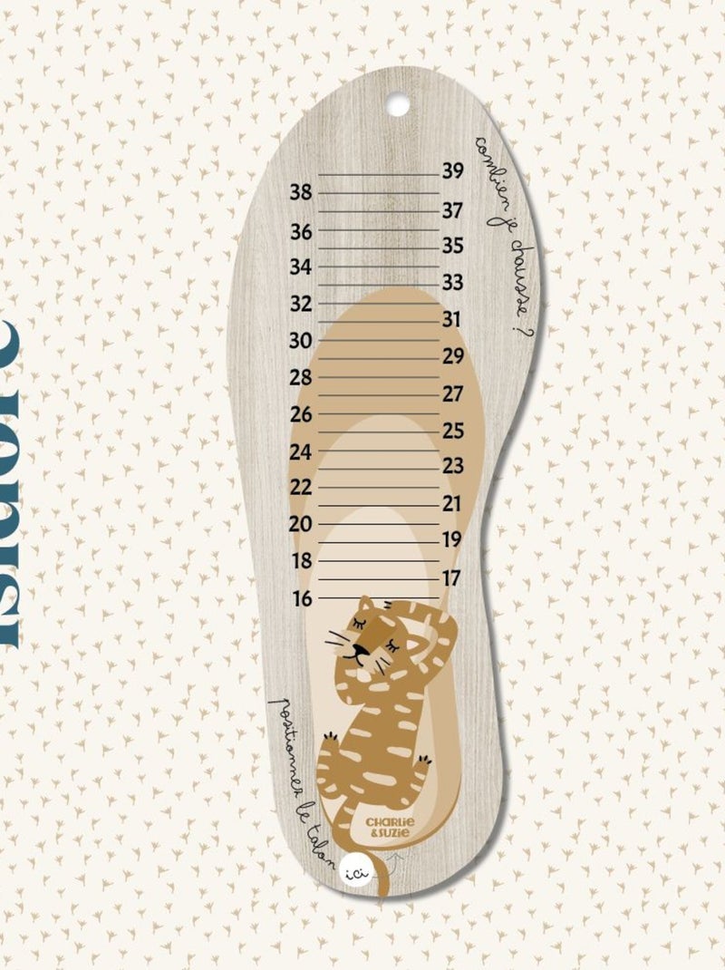 Toise pédimètre en bois Isidore le tigre Multicolore - Kiabi