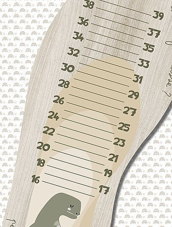 Toise pédimètre en bois Paolo le dino