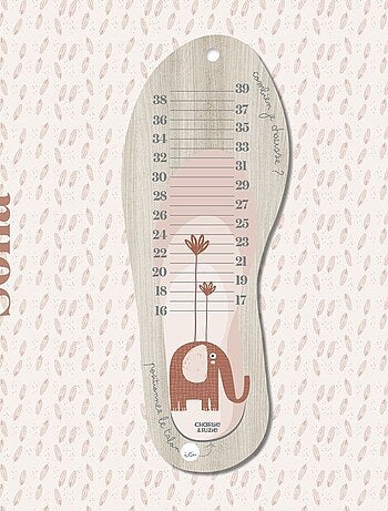 Toise pédimètre en bois Sofia Éléphant