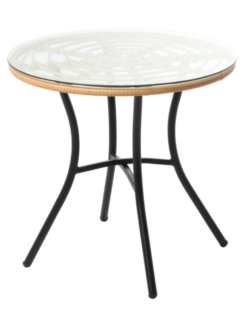 TOLEDE Salon de jardin 2 places effet rotin Marron - Kiabi