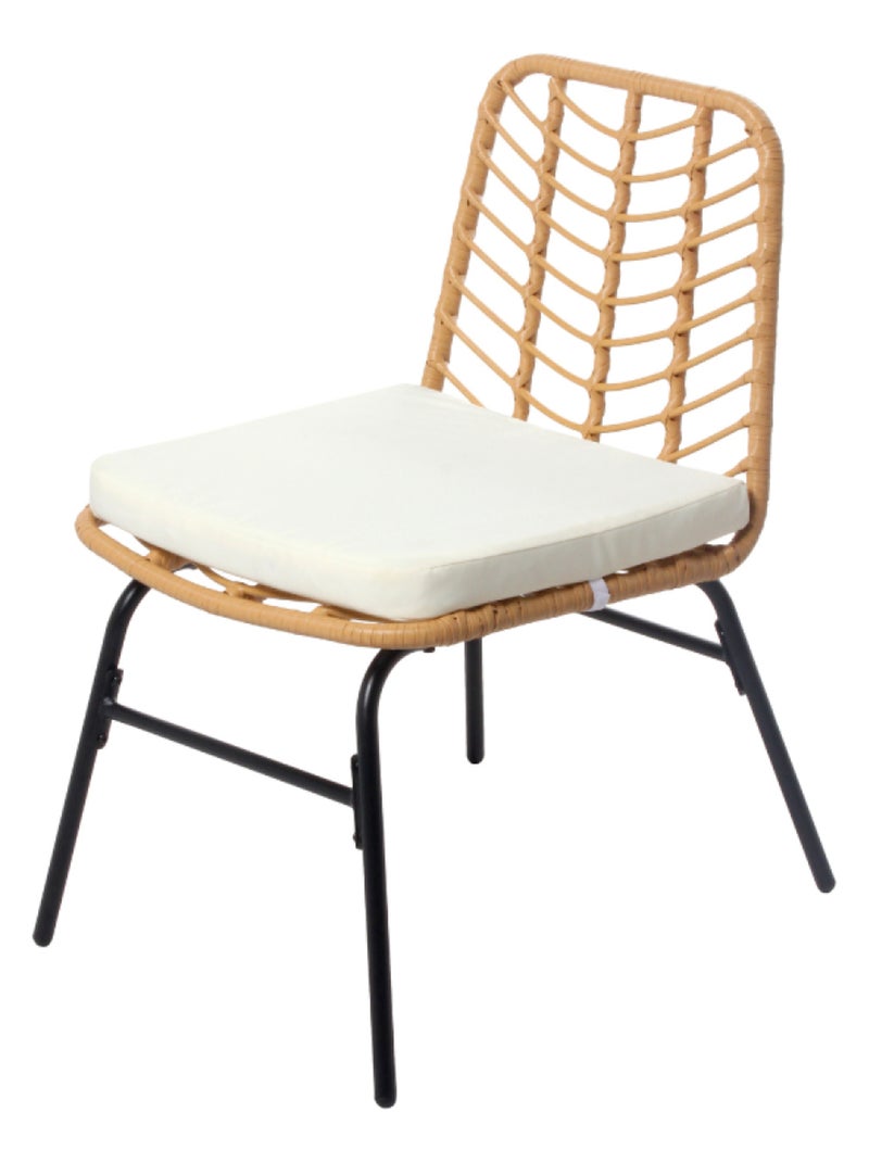 TOLEDE Salon de jardin 2 places effet rotin Marron - Kiabi