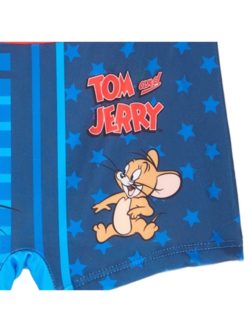 Tom et Jerry - Maillot de bain enfant sur cintre à motif Bleu marine - Kiabi