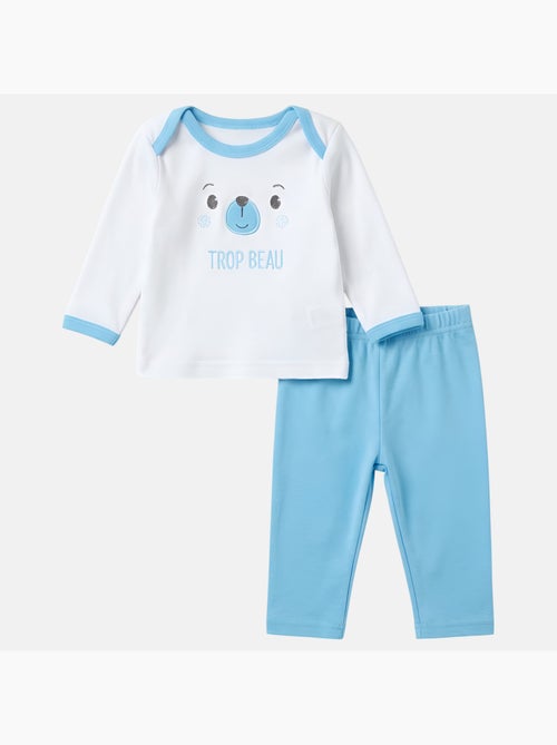 Tom Kids - Coffret naissance pour garçon bleu avec accessoires - Kiabi